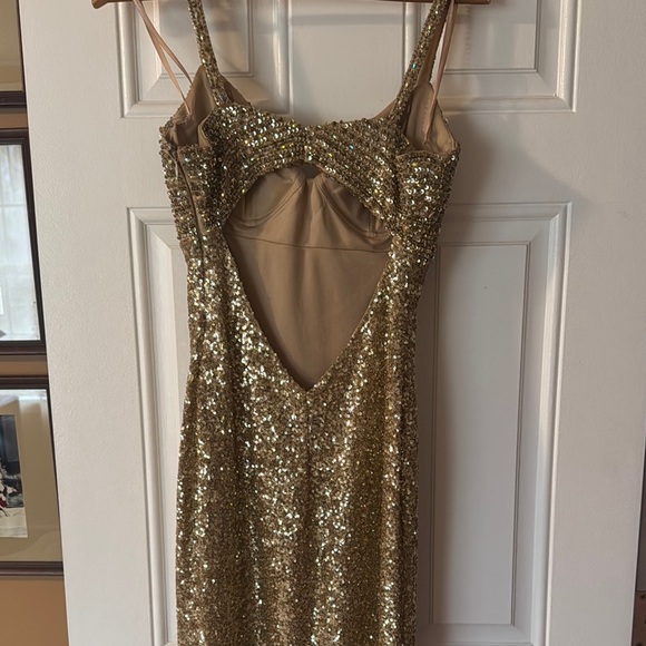 Gold Sequin Gown - Picture 3 of 4